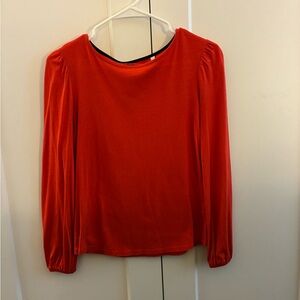 Boden Vibrant Coral Long Sleeve Blouse